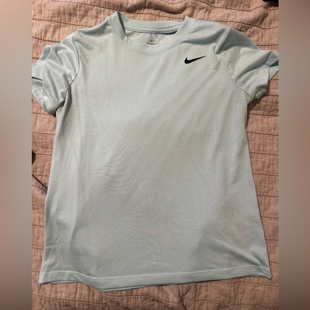Nike Dri Fit Women's Short Sleeve Top in Light Blue